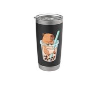Capybara Boba Bubble Tea Bambini Ragazze Donne Kawaii Capybara Bicchiere termico in acciaio inox doppia parete
