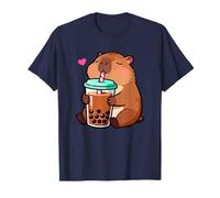 Capybara Boba Lover Kawaii Accogliente Boba Tea Vibes Maglietta