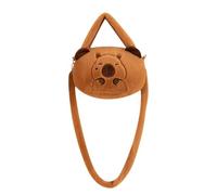 Capybara - Borsa a tracolla in peluche, morbida borsa a tracolla con animali, design con creature ripiene, accessorio alla , esterno per capelli morbidi | Gita giornaliera al centro