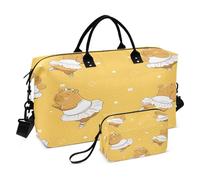 Capybara, borsone da viaggio con motivo danzante, per palestra, yoga, borsa da viaggio per uomo e donna, Modello di danza Capibara, Taglia unica, Borsone da viaggio