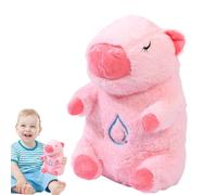 Capybara Breathing Stuffed Animal, Soothing Heartbeat Snuggle Buddy, 11.02in Breathing Otter Sleep Companion with Music and Light, Perfect for, Kids, Boys, Girls