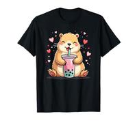 Capybara Bubble Tea - Carino Capy Maglietta