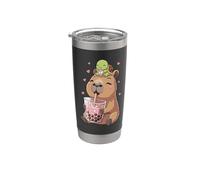 Capybara & Bubble Tea, per ragazze, tartaruga Bicchiere termico in acciaio inox doppia parete