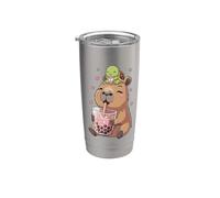 Capybara & Bubble Tea, per ragazze, tartaruga Bicchiere termico in acciaio inox doppia parete