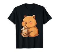 Capybara Bubble Tea Ragazza Kawaii Regalo Fan di Boba Maglietta