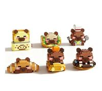 Capybara Building Blocks Set - Creative Play and Educational Fun, 200+ Durable Pieces - Creative Play, Develops Fine Motor Skills and Imagination, Ideal for STEM Learning and Imaginative Play (6 mix)