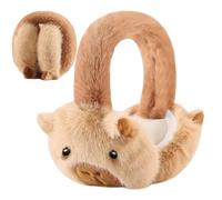 Capybara Cache-oreilles En Peluche - Cache-oreilles D'hiver Doux, Mignon, Bandeau En Forme D'animal De Dessin Animé, Kit De Housse En Polaire Thermique Pliable, Protection Contre La Neige Pour Le Ski