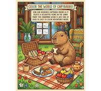 Capybara Cafe - A Cozy Coloring Adventure: Cute, Bold, and Simple Coloring Pages for Stress Relief and Kawaii Fun.