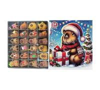 Capybara, calendario 'avvento 2025, motivo: capybara, peluche con 24 doll, giocattolo per conto alla rovescia, figurina di Natale, decorazione per bambini, ragazze, famiglia, 28 x 21 cm