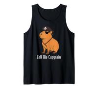 Capybara Call Me Capytain Pirate Animal Lover Ragazzi Ragazze Bambino Canotta