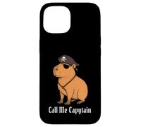 Capybara Call Me Capytain Pirate Animal Lover Ragazzi Ragazze Bambino Custodia per iPhone 15