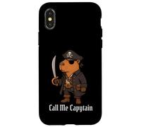 Capybara Call Me Capytain Pirate Animal Lover Ragazzi Ragazze Bambino Custodia per iPhone X/XS