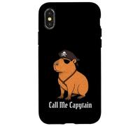 Capybara Call Me Capytain Pirate Animal Lover Ragazzi Ragazze Bambino Custodia per iPhone X/XS