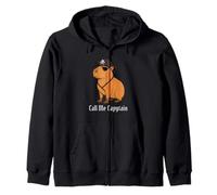 Capybara Call Me Capytain Pirate Animal Lover Ragazzi Ragazze Bambino Felpa con Cappuccio