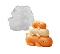 Capybara Candle Molds | Stacked Capybara Easy Release Baking | Candle Making Funny Silicone Molds | For Wax Resin Epoxy Plaster Clay Soap Candy Fondant Cake Decorations DIY Crafts