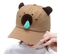 Capybara Cappello da baseball | Ricamato carino Anima Cap per gli amanti dei Capybara | Cappello Capybara, cappelli divertenti regolabili comodi accessori per animali per Pasqua, compleanno