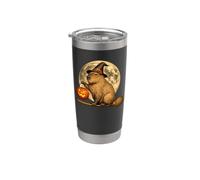 Capybara Cappello da strega Jack O Lanterna zucca Moon scopa Bicchiere termico in acciaio inox doppia parete