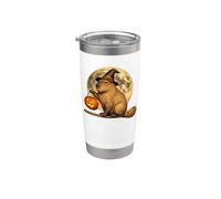Capybara Cappello da strega Jack O Lanterna zucca Moon scopa Bicchiere termico in acciaio inox doppia parete