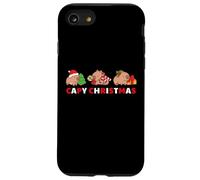 Capybara Celebrating Xmas With A Funny Pun Of Capy Christmas Custodia per iPhone SE (2020) / 7/8