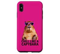 Capybara Chill Like A Capybara Foto Atmosfera Rilassata Custodia per iPhone XS Max