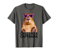 Capybara Chill Like A Capybara Foto Atmosfera Rilassata Maglietta