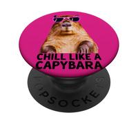 Capybara Chill Like A Capybara Foto Atmosfera Rilassata PopSockets PopGrip Adesivo