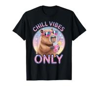 Capybara Chill Vibes Solo Vacanze estive Bevande al Mare Maglietta