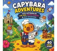 Capybara Coloring Book: Cute Capybaras in Fun Jobs, Fantasy Worlds & Silly Adventures