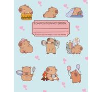 Capybara Composition Notebook: Cute Wide-Ruled Lined Journal for School, Writing, and Everyday Notes - 7.5" x 9.25" Pastel Animal Notebook for Kids, Tweens, and Adults