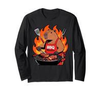 Capybara Cooking Grill BBQ Funny Gift Capybara Maglia a Manica