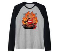 Capybara Cooking Grill BBQ Funny Gift Capybara Maglia con Maniche Raglan