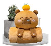 Capybara - Coperta Capybara Plush | Simpatico tappetino per dormire per bambini a forma di capybara multiuso e confortevole, cuscino da viaggio per ufficio, scuola, scuola