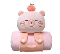 Capybara - Coperta Capybara Plush | Simpatico tappetino per dormire per bambini a forma di capybara multiuso e confortevole, cuscino da viaggio per ufficio, scuola, scuola