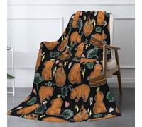 Capybara - Coperta in pile con capibara, 127 x 101,6 cm, morbida, calda, leggera, in pile felpato, per bambini, uomini, donne, regalo, letto, divano