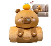 Capybara - Coperta per sonnellino, morbida e portatile, a forma di Capybara, per bambini, comoda sciarpa per feste di compleanno, riunioni di famiglia