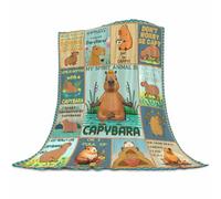 Capybara Coperta regalo per ragazze, ragazzi, bambini, amanti degli animali, morbida coperta in flanella con capibara, coperta per divano, camera da letto, campeggio, viaggi, 150 x 200 cm