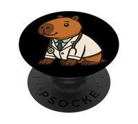 Capybara - Costume da dottore per amanti degli animali, per ragazzi e ragazze PopSockets PopGrip Adesivo