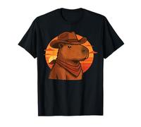 Capybara Cowboy Zen e Deserto Selvaggio Maglietta