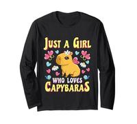 Capybara Cute Capybara Animal Lovers Gift Capybara Girl Maglia a Manica
