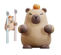 Capybara Design - Supporto per spazzolino da denti 8 x 6,5 x 3 cm | Porta spazzolino da denti 3,15 x 2,56 x 1,18 pollici, supporto da parete adesivo ed estetico fissato a parete per specchio