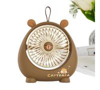 Capybara Desk Fan - Cute Animal Mini Cooler | 2-Speed USB Charging