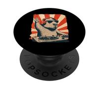 Capybara DJ House Music Retro Amante degli animali PopSockets PopGrip Adesivo