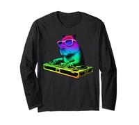 Capybara DJ Music Party Amante degli Animali Maglia a Manica