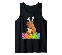 Capybara Easter Bunny Pittura Uova Divertente per Bambino Bambino Canotta