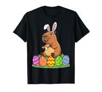 Capybara Easter Bunny Pittura Uova Divertente per Bambino Bambino Maglietta