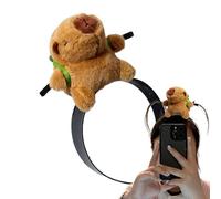Capybara, fascia per capelli per spa e lavaggio del viso, cerchietto per capelli con animali carini, fascia antiscivolo in tinta unita, bambola di peluche per lavare il viso
