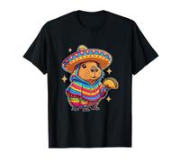 Capybara Fiesta Cinco Mayo Pignatta Divertente Messicano Sombrero Maglietta