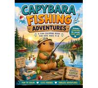Capybara Fishing Adventures: A fun coloring book for ages 4-8