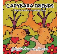 Capybara friends: Simple and Cute Animal Coloring Book