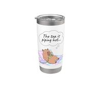 Capybara Funny Gossip Yapper Meme Il tè è caldo Bicchiere termico in acciaio inox doppia parete